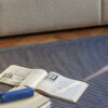 Hay Rug Tapis Chestnut and Blue - sofa detail
