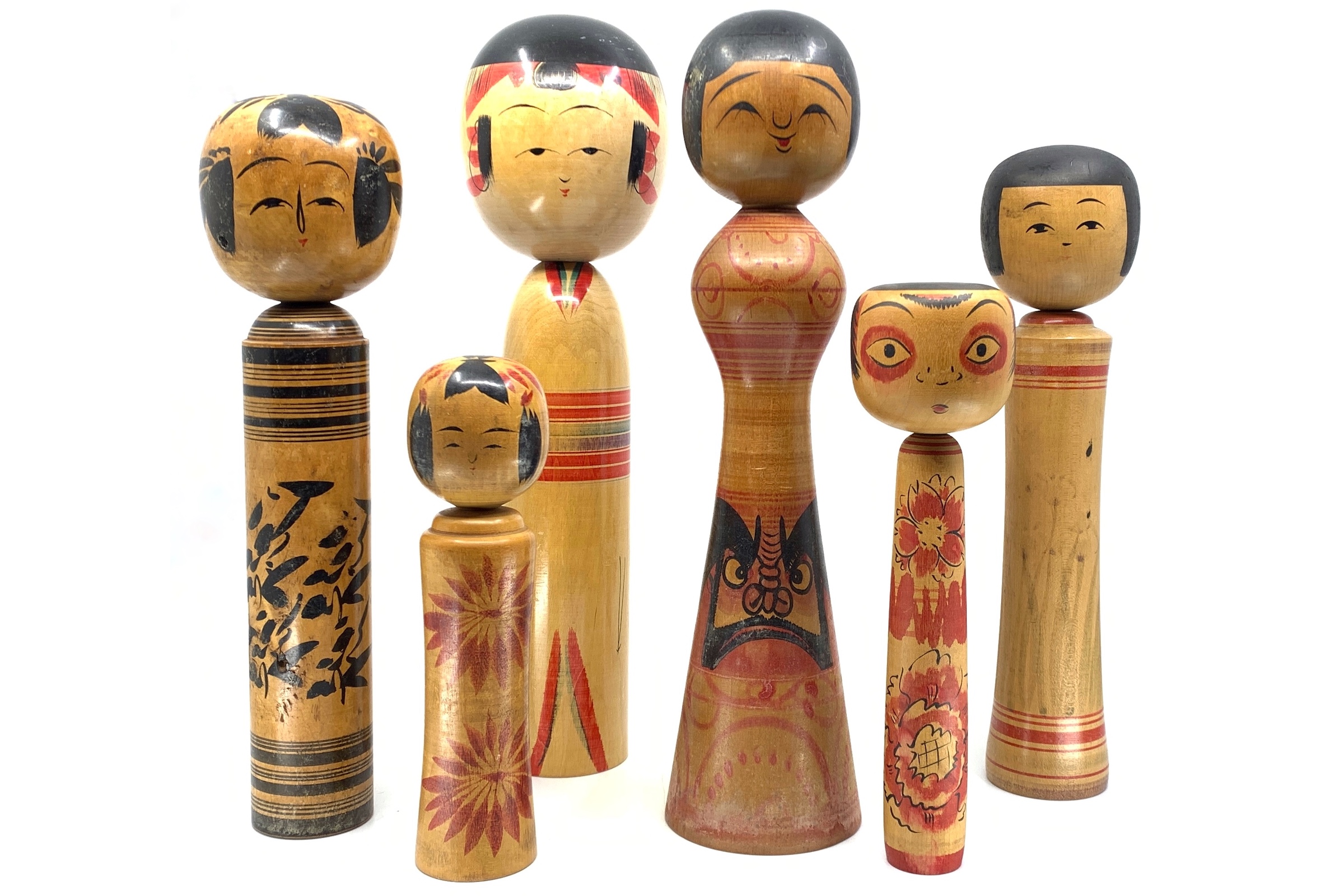 Traditional Style Vintage Japanese Kokeshi Wooden Dolls sold Separately 