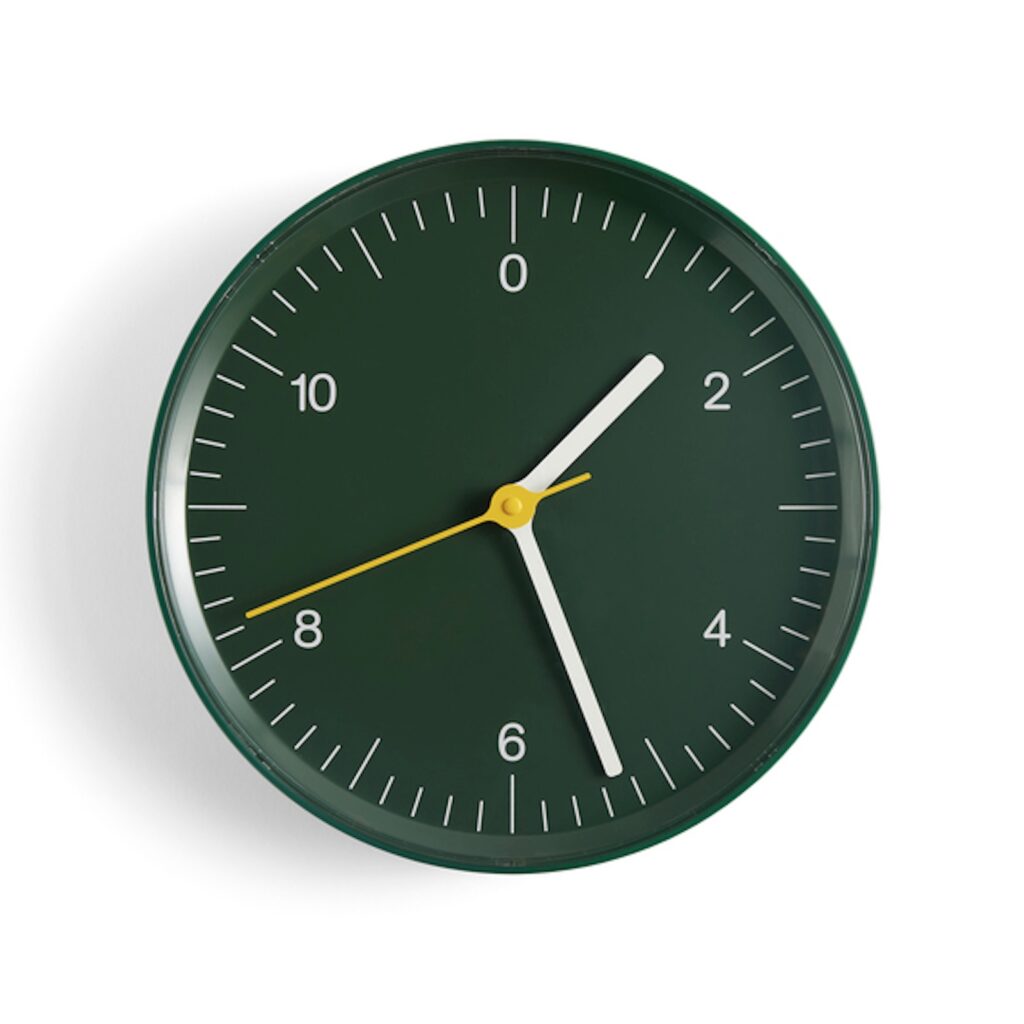 Dark green clock