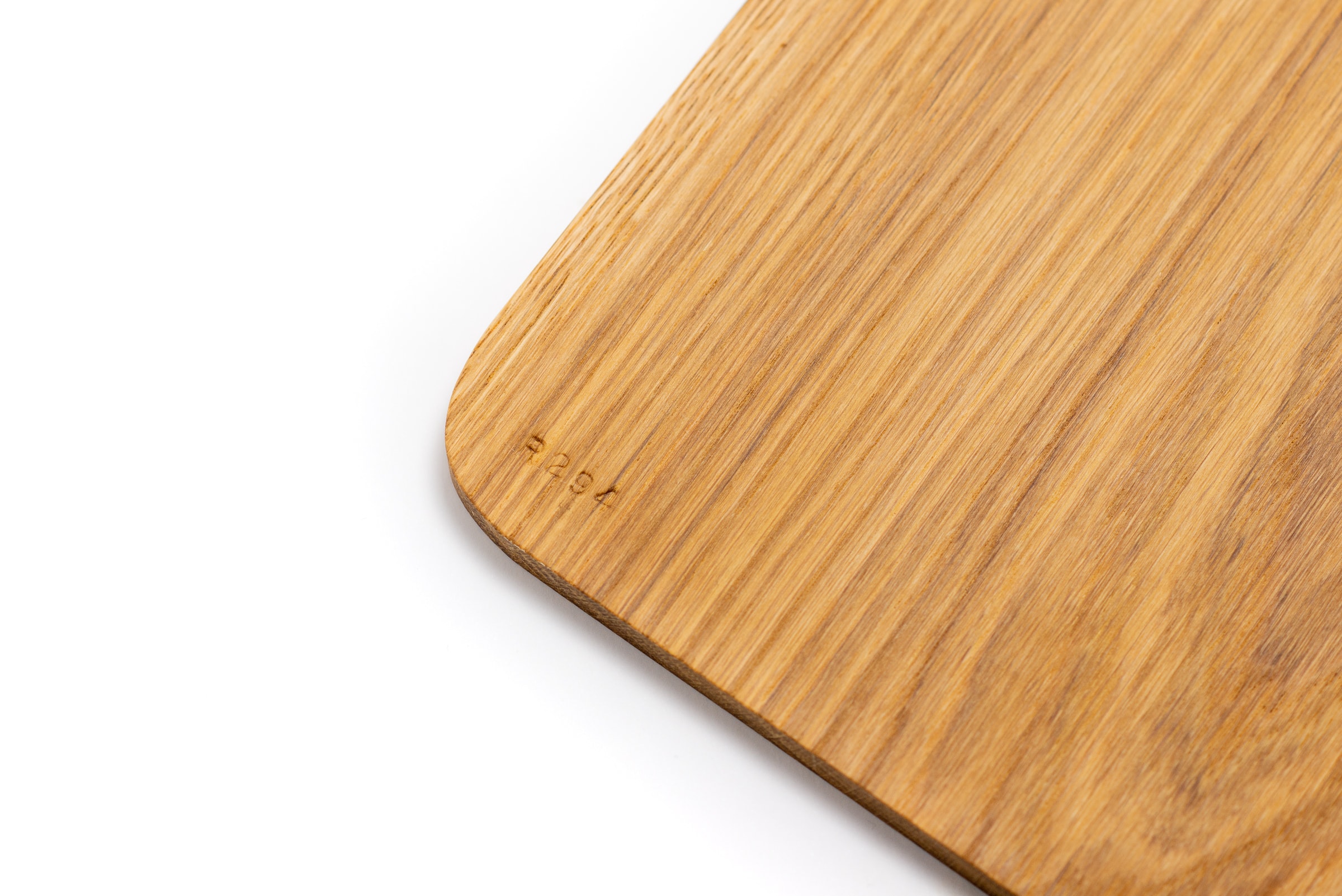 Tagliere Vud R 60x21 - rovere - dettaglio punzonatura